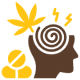 Illustration of a stressed mind with symbols of anxiety and confusion.